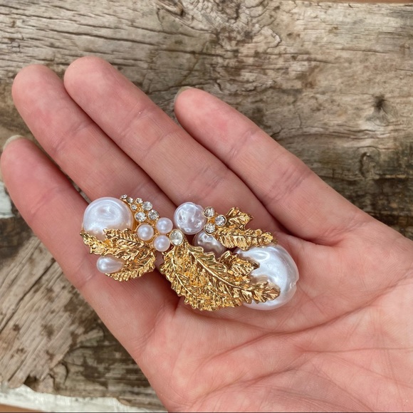 Zara Pearl Embellished Drop Earrings - Picture 5 of 6